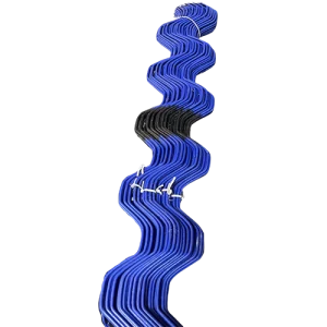 Springclip Springs - Galv Steel Blue Plastic coat, 2m lengths. 2mm Wiggle Wire