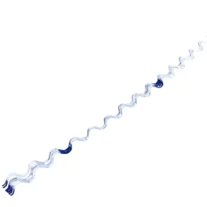 Springclip Springs - Galv Steel White/Blue Plastic coat, 2m lengths. 2.3mm Wiggle Wire