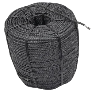 6.5mm x 50m Tunnel Rope Black PP High UV